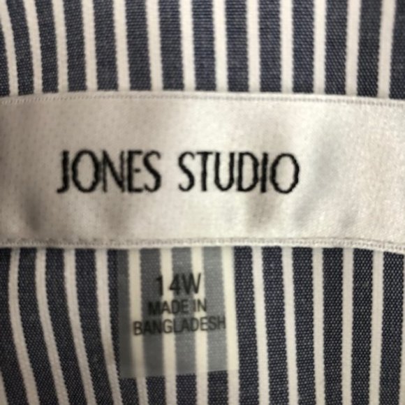 Jones Studio Striped Jacket Size 14W - Picture 5 of 6